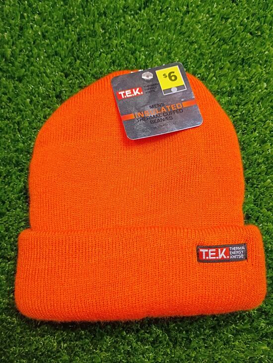 T.E.K. Other - Vibrant Orange T.E.K. Insulated Beanie - Warm Winter Hat